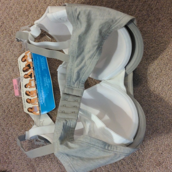 FRUIT OF THE LOOM 2 pack Grey and White Lightly Lined Full Coverage Bras NWT - Picture 5 of 8